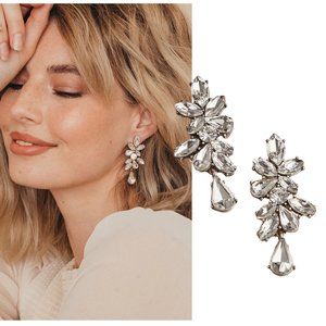 OLIVE + PIPER Valentina Crystal drop earrings NWT
